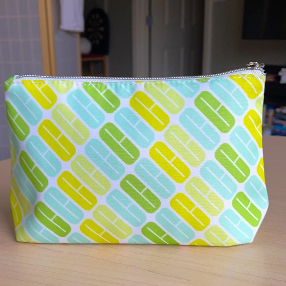 Clinique Signature Makeup Travel Bag, Yellow/Lime green/dark green